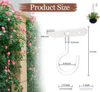 20Pack Ceiling Hooks Bulk for Hanging Plants 2.5in White