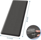 Mattitude Kitchen Mat Cushioned Anti-Fatigue Floor Mat Water Resistant Non-Slip Mats and Rugs Standing and Comfort Desk Mats for House Sink Office Laundry (Dark Grey, 17.3"x39")