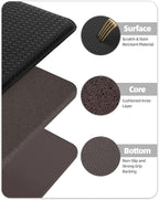 Color&Geometry Anti Fatigue Cushion Kitchen Mat for Floor -24"x59",Wide,Easy Clean, Water & Oil Proof, Anti Slip, Foam Rubber Runner Rug for Front Sink Comfort Standing,Black