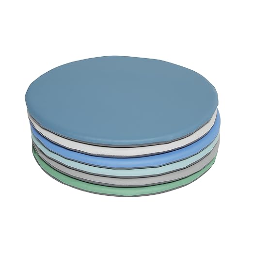 ECR4Kids SoftZone Colorful Round Floor Pad Seating Set, Classroom Furniture, Contemporary, 6-Piece