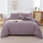 ROSGONIA California King Comforter Set Dusty Purple, 3pcs (1 Boho Cal King Comforter & 2 Pillowcases) All Season Bedding Bedspread Blanket Quilt