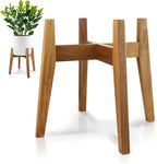 Indoor Plant Stand, Mid Century Modern Plant Holder, Pot Stand for Large Plants, Stable Wood Planter Stand for Indoor Outdoor, Fit 11 Inch Pots