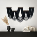 HVEST Large Macrame Wall Hanging Boho Decor, Black Bohemian Macrame Wall Art Geometric Modern Craftsmanship Handmade Woven Tapestry for Bedroom Living Room Backdrop, 53W x 28L inches
