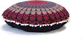 CRAFT KALA 22" Mandala Meditation Floor Pillows Cover Pouf Cover Round Seating Bohemian Mandala Cotton Floor Cushion Cover Outdoor Fireplace Seating Living Room Yoga Room Home Décor Pink