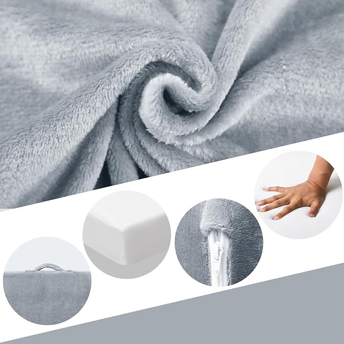 MeMoreCool Foldable Floor Mattress Kids Trifold Mat, Kids Folding Mattress Portable Futon, 75x25 Inch Grey