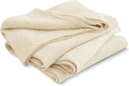 PHF 100% Cotton Muslin Blanket Queen Size 90"x90", 4-Layer Lightweight Gauze Throw, Breathable Cloud-Soft Minimalist Blanket for Bed, Couch, Camping & Baby, Beige/Short Bread, Ideal Gift