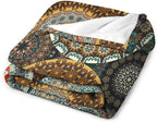 Bohemian Throw Blanket Colorful Vintage Floral Mandala Flower Aztec Boho Blanket for Sofa Bed Couch Chair Or Dorm 60"x80"