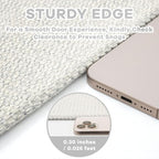 EARTHALL Woven Runner Rug 2x8 Ft Washable Runners for Hallways Cotton Rubber Backed Kitchen Runner Braided Indoor Floor Carpet Runners for Entryway, Hallway, Kitchen, Bedroom, Cream/Grayish
