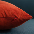 Lumbar Pillow Covers 12x20 Burnt Orange: Pack of 2 Cozy Soft Velvet Rectangular Modern Luxury Decorative Throw Pillow Cases for Sofa Couch Living Room Bed Home Decor