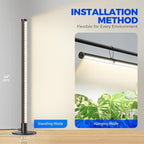 Barrina Standing Grow Light for Indoor Plants, 20W 2FT Desk LED Plant Light, Hanging and Standing, Table Top Full Spectrum Vertical Grow Lights with Stand and On/Off Switch, Ideal for Plants Growth