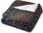 Boho Flower Throw Blanket Mandala Bohemian Aesthetic Paisley Hippie Blanket for Sofa Bed Couch Chair Or Dorm 30"x40"