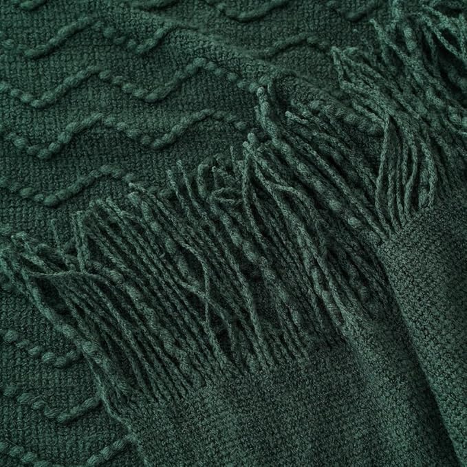 BATTILO HOME Christmas Green Throw Blanket for Couch, Forest Green Throw Blankets, Christmas Decorative Throw Blanket for Sofa Bed, Christmas Decor, 50"x60"