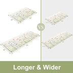 KIMODE Anti Fatigue Kitchen Mats for Floor, Farmhouse Floral Kitchen Rugs 20"x47"+20"x32", Non Slip Waterproof Kitchen Floor Mats, Comfort mats for Kitchen Floor, Sink, Laundry, Desk White