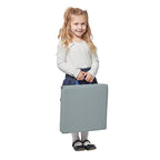 ECR4Kids SoftZone Square Floor Cushions with Handle, Flexible Seating, Grey, 6-Piece
