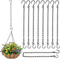Benvo Hanging Plant Chains Flower Pot Hangers with Clips and Hooks 3 Point Replacement Chain Holders for Baskets Bird Feeders Planters and Other Ornaments (24.8 inch Long)