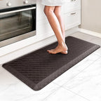 HappyTrends Kitchen Floor Mat - 4/5 Inch Thick Anti-Fatigue Kitchen Rug,Waterproof Non-Slip Kitchen Mats and Rugs Heavy Duty Ergonomic Comfort Rug for Kitchen,Office,Sink(17.3" x 39", Chocolate)