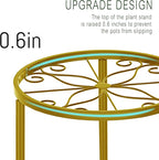 CADANI 5-Pack Metal Plant Stands for Outdoor Indoor, Anti-Rust Iron Flower Pot Stand, Heavy Duty Plant Pot Shelf for Multiple Plant, Decoration Racks for Home, Patio & Garden
