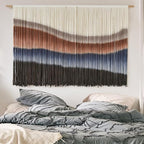 Large Macrame Wall Hanging Tie-Dye Boho Wall Art Fiber Art Decor for Living Room Bedroom or Backdrop 57" W x 35" L