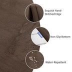Baby Play Mat for Floor,1.3" Thick Memory foam Tummy Time Mat for Toddlers,Infants,kids,Water-Repellent Soft Nursery Rug ,71"×79" Extra Large Non Slip for Crawling&Yoga,Tatami Style for Living Room(Dark Brown)