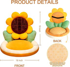 Ditucu Sunflower Shape Chair Pillow Cute Seat Cushion 19 x 18 inch Comfy Lazy Sofa Floor Pillows Dorm Seating for Childs Adults for Bedroom Decor