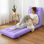 Long Floor Cushion Large Floor Cushion with Brushed Cotton 74.8 x 27.5 x 3.15 in Jumbo Lounger Pillow for Outdoor Indoor Bay Window Meditation Yoga Reading Sleeping(1 Pc,Purple)