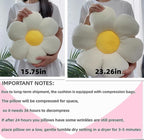 Flower Pillow, Pink Throw Pillows Cute Daisy Decorative Pillow Floor Cushion Seating Home Decorative for Bed, Sofa, Couch