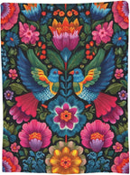 Mexico Bird Throw Blanket Soft Flannel Blanket 60"x50" in Bed Blanket Home Decor for Room Sofa Couch All Season