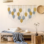 LOMOHOO Macrame Wall Hanging, Large Boho Home Decor,Bohemian Woven Decoration for Bedroom Living Room Apartment Dorm Gallery Perfect Handmade Gift Ideas (51.5" W x 33.5" L)