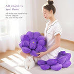 Lotus Flower Floor Pillows, Large Cushion Inspired by Lotus Flower Design, Decorative Seating for Living Room, Bedroom, and Lounge, Soft Washable Floor Cushion for Relaxation, and Family Activities