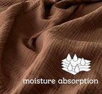 KyraHome 100% Cotton Throw Blankets, 90"x104" King Size, Organic Cotton Pre-Washed, Lightweight Gauze Fall Throw Blankets, Layering Muslin Blankets Bed Coverlet, All Season, (Brown)