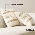 MIULEE Set of 2 Neutral Boho Decorative Lumbar Pillow Covers 12x20 Inch Farmhouse Rustic Couch Throw Pillows Modern Cotton Cushion Covers Retro Cute Macrame Woven Spring Home Decor for Bed Sofa Chair