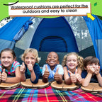 Suzile 8 Pcs Wood Slice Kids Floor Cushions for Classroom, Round Tree Stump Throw Pillows, Soft Waterproof Flexible Seating Mat for Home Daycare Preschool Kindergarten