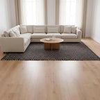 Charcoal Gray 8x10 Cotton Jute Rug Braided Construction - Farmhouse Woven Carpet - Mid-Century Modern Floor Covering for Bedroom Living Room, 8' x 10'