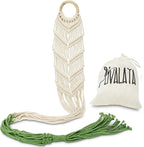 LIVALAYA Macrame Plant Hangers Wall Planter - Green Ombre 48 Inch, for Indoor or Outdoor, 100% Cotton Rope Hanging Plant Holder with Tassel for Flower Pots and Succulents Modern Boho Home Décor