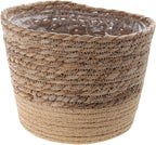 Handwoven Flower Basket Hand Woven Storage Basket Flower Baskets Plant Pot Bonsai Succulents Container Decoration Large Capacity Plant Pot