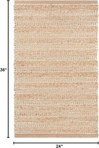 Dash & Albert Simba Ivory Handwoven Jute Rug, 2 X 3 Feet, Ivory Solid Pattern