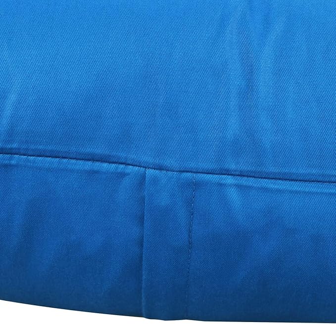 Thmyo 4-Pack 100% Cotton Comfortable Solid Decorative Throw Pillow Case Square Cushion Cover Pillowcase Sublimation Blank Pillow Covers DIY Throw Pillowcase for Sofa(18x18inch/45x45cm,Blue)
