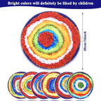 HiiARug Kids Classroom Rug Crazy Carpet Circle Seats 6pcs 16" Round Carpet Spots Soft Classroom Flexible Seat for Elementary Preschool Daycares Floor Cushions for Sitting