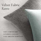 MIULEE Velvet Throw Pillow Covers 20x20 Inch, Pack of 2 - Grey, Soft Solid Decorative Pillow Covers Cushion Cases Modern Luxury Home Decor for Spring Couch Sofa Bedroom Livingroom