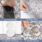 HEBE Anti Fatigue Kitchen Rug Sets 2 Piece Non Slip Kitchen Mats for Floor Cushioned Kitchen Rugs and Mats Waterproof Comfort Standing Mat Runner for Kitchen,Home Office,Sink,Laundry