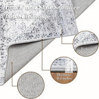 Area Rug 3×5, Vintage Boho Rug,Ultra-Soft Low Pile, Washable, Non Slip,Stain Resistant Printed Carpet for Living Room Bedrooms Playroom Office Kitchen, Classic-Grey