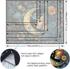 Accnicc Sun and Moon Tapestry for Bedroom Hippie Boho Floral Flower Plant Wall Tapestry Aesthetic Vintage Celestial Spiritual Extra Large Tapestries Wall Hanging for Living Room Dorm 90 x 68 Inch