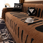 VClife Aztec Couch Cover for Sofa, Thick Plush Jacquard Couch Cover for Sectional Sofa, Breathable Washable Sofa Slipcover for Dog, Bohemian Moroccan White Pumpkin Slip Cover 71"X150"