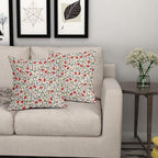 4th of July Floral Pillow Covers 24x24 Set of 2 Vintage Rustic Old Style Navy Blue Red Green Flower Print Decorative Outdoor Pillowcases Patriotic Throw Cushion Case Decor for Couch Sofa Bed