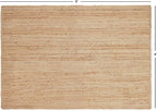 · REDEARTH · Rectangular Area Rug - 4'x6' Braided Natural Jute with Non-Skid Backing - Handwoven Boho Rug for Bedroom, Kitchen, Living Room - Farmhouse Aesthetic Home Decor - Durable Handmade Rug