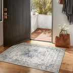 Machine Washable Throw Rugs for Entryway: Door Mat Indoor Entrance 2x3 Small Rug Stain Resistant Non-Slip Low Pile Soft Carpet for Kitchen Front Door Indoor Entry Bathroom Bedroom