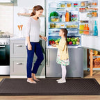 HappyTrends Kitchen Floor Mat - 4/5 Inch Thick Anti-Fatigue Kitchen Rug,Waterproof Non-Slip Kitchen Mats and Rugs Heavy Duty Ergonomic Comfort Rug for Kitchen,Office,Sink,Laundry,(22"x72", Chocolate)