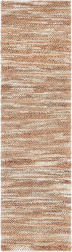 SAFAVIEH Natural Fiber Couture Collection Runner Rug - 2'3" x 8', Natural, Handmade Jute, Ideal for Living Room, Hallway, Foyer, Bedroom (NFC101B-28)
