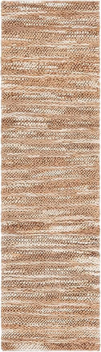 SAFAVIEH Natural Fiber Couture Collection Runner Rug - 2'3" x 8', Natural, Handmade Jute, Ideal for Living Room, Hallway, Foyer, Bedroom (NFC101B-28)