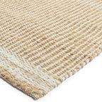 5' x 8' Jute & Wool Area Rug Handwoven Mini Check Pattern with 4-Inch Border – Natural Farmhouse Living Room, Dining & Bedroom Rug, Neutral Flatweave Indoor Décor (5' x 8')